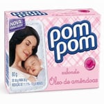 Sabonete Infantil Pom Pom óleo de amêndoas, barra, 1 unidade com 80g