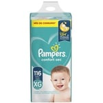 Fralda Pampers Confort Sec XG, pacote com 116 unidades
