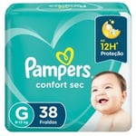 Fralda Pampers Confort Sec G, pacote com 38 unidades