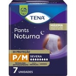 Roupa Íntima Descartável Tena Pants Noturna P/M, pacote com 7 unidades