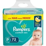Fralda Pampers Confort Sec P, pacote com 72 unidades