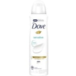 Desodorante Antitraspirante Dove Sensitive sem perfume, aerossol com 150mL