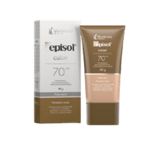 Protetor Solar Facial Episol Color FPS 70, pele clara, 1 unidade com 40g