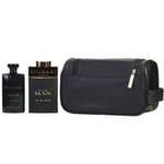 Kit Masculino Bvlgari Man in Black perfume, eau de parfum com 100mL + pós-barba com 100mL + nécessaire