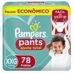Fralda Pampers Pants Ajuste Total XXG, pacote com 78 unidades