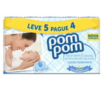 Sabonete Infantil Pom Pom loção hidratante, barra, 5 unidades com 80g cada