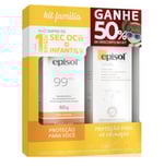 Protetor Solar Facial Episol Sec OC sem cor, FPS 99 com 60g + protetor infantil, FPS 70 com 60g