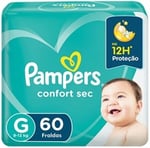 Fralda Pampers Confort Sec G, pacote com 60 unidades