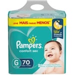Fralda Pampers Confort Sec G, pacote com 70 unidades