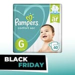 Fralda Pampers Confort Sec G, pacote com 60 unidades