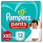 Fralda Pampers Pants Ajuste Total XXG, pacote com 12 unidades