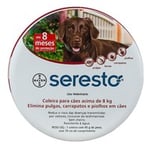 Coleira Antipulgas e Carrapatos Seresto para Cães com mais de 8Kg, sortida, 1 unidade com 70cm