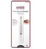 Pinça para Sobrancelhas Kiss New York Professional Ponta Diagonal dourada com 1 unidade, ref.TWZ11BR