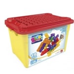 Brinquedo Blocos de Montar Dismat Box Block 18+ meses, blocolândia com 19 peças