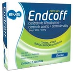 Endcoff 5mg + 50mg + 10mg, caixa com 12 pastilhas de uso oral (sabor menta)