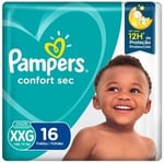 Fralda Pampers Confort Sec XXG, pacote com 16 unidades
