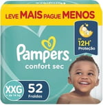 Fralda Pampers Confort Sec XXG, pacote com 52 unidades