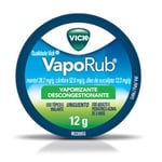 Vick Vaporub 28,2mg/g + 52,6mg/g + 13,3mg/g, lata com 12g de unguento de uso tópico ou inalatório