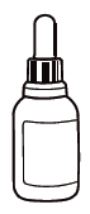 Ilustração do conta-gotas funciona como tampa. Mantenha-o dentro do frasco após o uso.