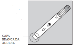 Instrução de finalização da aplicação de Humira Ilustração para identificação para finalizar a aplicação do Humira