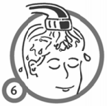 Imagem ilustrativa explicando para Lavar o cabelo como de costume.