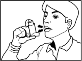 Agite bem o inalador