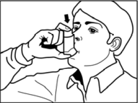 Agite bem o inalador