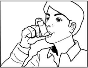 Agite bem o inalador