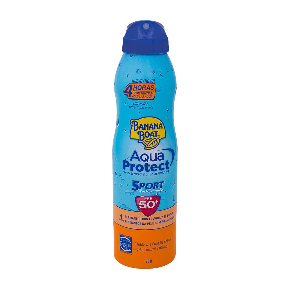 Compre Protetor Solar Banana Boat Aqua Protect Sport Perfomance Fps 50+ Spray com Menor Preço Online