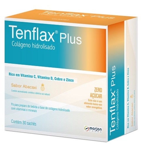 Imagem de Tenflax Plus caixa com 45 sachês com 11g de pó para solução de uso oral, abacaxi