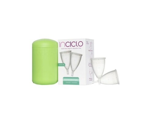 Kit Inciclo coletor menstrual tipo B, sortido com 1 unidade + cápsula esterilizadora, hortelã com 1 unidade