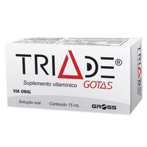 Imagem de Triade Gotas 200UI/gota + 200UI/gota + 2,5UI/gota, frasco com 15mL de gotas de solução oral