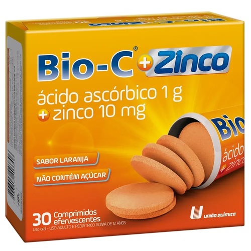 Comprar Bio C Zinco 1000mg 10mg Caixa Com 30 Comprimidos Efervescente Cr