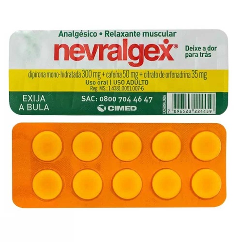 Nevralgex 300mg + 50mg + 35mg, caixa com 12 comprimidos