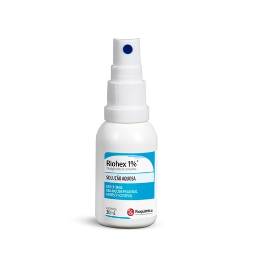 Riohex 1% frasco com 30mL de solução de dermatológico + aplicador