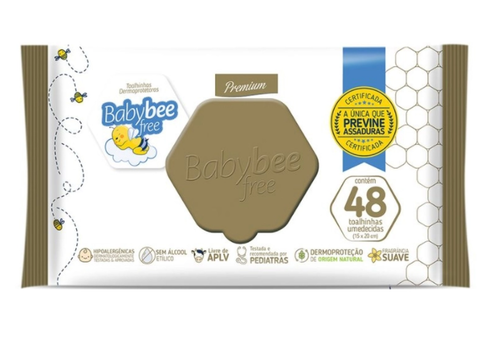 Toalhas Umedecidas Premium Baby Bee Free 12 unidades