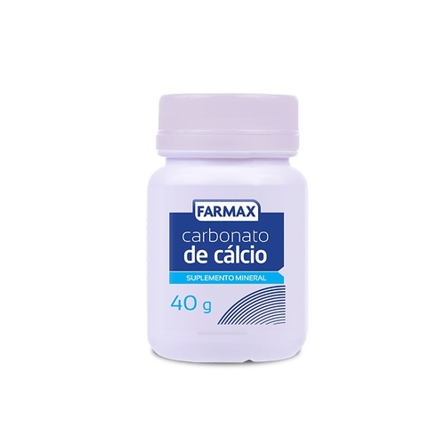 Carbonato de Cálcio - Farmax Frasco com 60 comprimidos mastigáveis