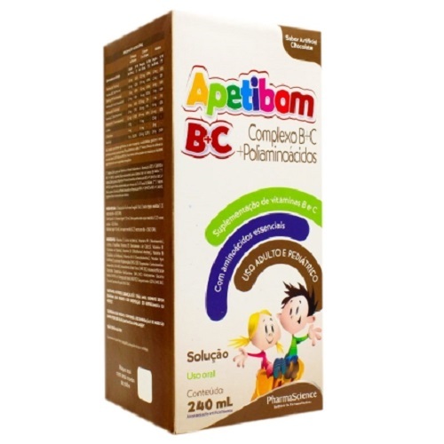 Apetibom BC frasco com 240mL de solução de uso oral, frutas vermelhas