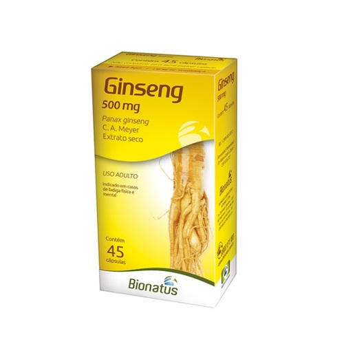 Ginseng Bionatus 500mg, caixa com 30 cápsulas duras