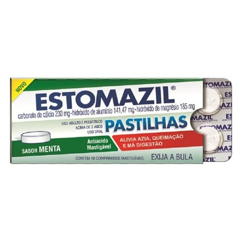 230mg + 185mg + 185mg, caixa com 40 comprimidos mastigáveis, tangerina