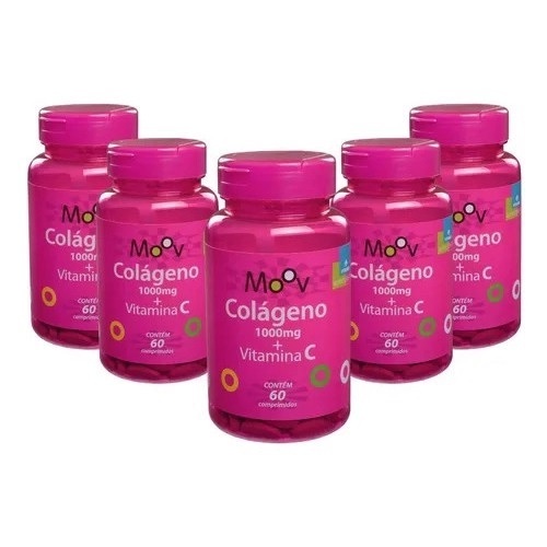 Colágeno + Vitamina C Moov frasco com 60 comprimidos