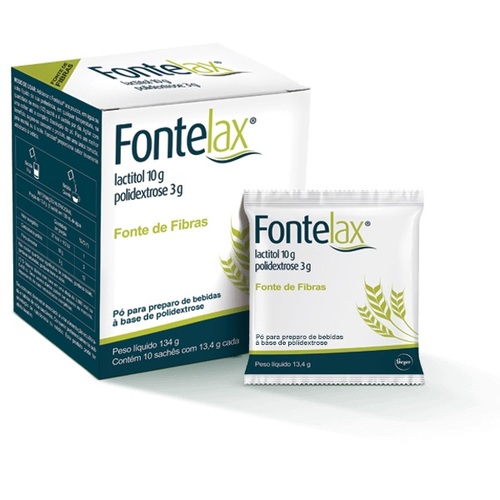 Fontelax 10g + 3g, caixa com 30 sachês com 13,4g de pó para solução oral