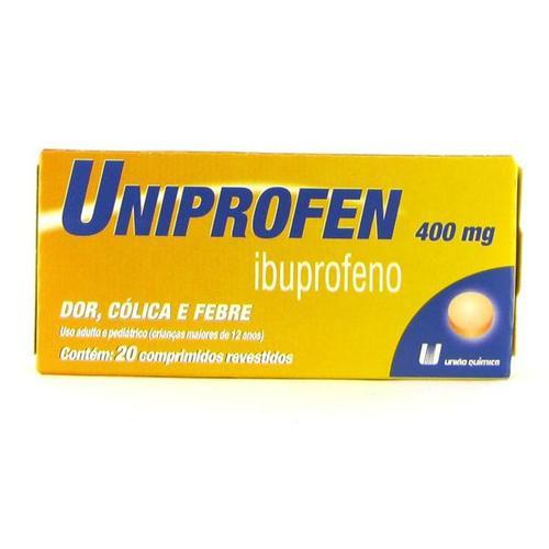 Uniprofen 600mg, caixa com 20 drágeas