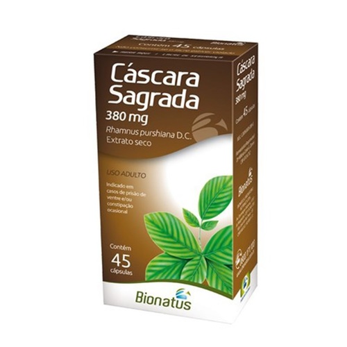 Cáscara Sagrada Bionatus 120mg, caixa com 45 comprimidos revestidos