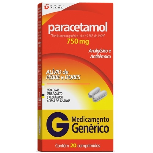 Imagem 1 do medicamento Paracetamol Laboratório Globo