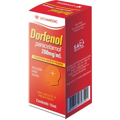 200mg/mL, caixa com 50 frascos gotejadores com 15mL de solução de uso oral (embalagem hospitalar)