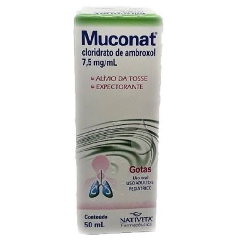 Muconat 30mg/5mL, caixa com 1 frasco com 120mL de xarope adulto