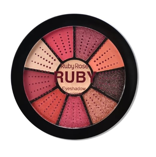 Mini Paleta de Sombra Ruby Rose magic, 9 sombras + 1 primer, ref.HB9986-6