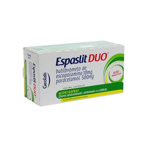 Espaslit Duo 500mg + 10mg, caixa com 120 comprimidos revestidos (embalagem múltipla)