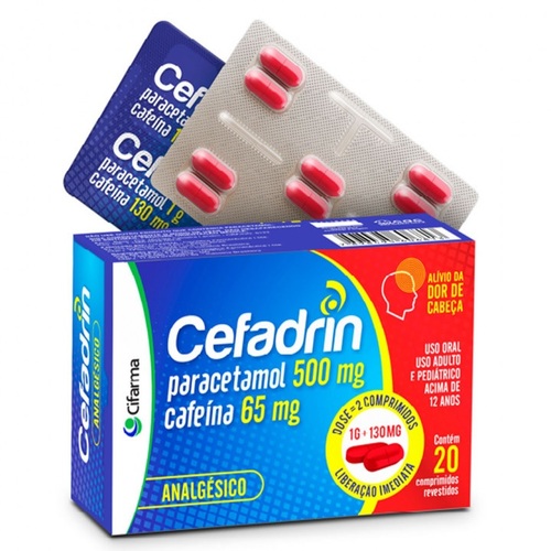 500mg + 65mg, caixa com 120 comprimidos revestidos